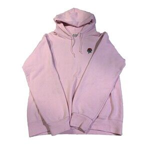 Artist Union Womens Pullover Hoodie Sweatshirt Long Sleeve Drawstring Pink SZ S